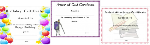 vacation bible school certificate templates